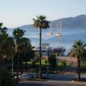 In the morning from hotel 