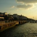 View of the coastal hosues from the pier in B�y�k Ada