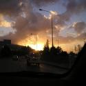 Sun and clouds near Narlidere