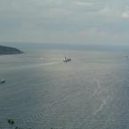 A ship leaving Turkey
