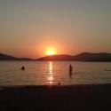 a sunset swım