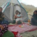 women camping