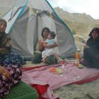 women camping