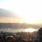 Fatih Mosque from Galata Tower across the Golden Horn