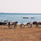 The bicycles on the beach