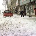 A street in Hakkari after heavy snow.