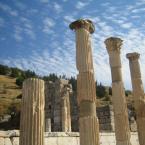 Pillars and Blue Sky