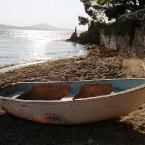 Boat on the lake shore