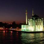 Dolmabahce Mosque at night