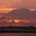 Pictures: Sunset over Sultanhamet from ferry to Kadık�y 